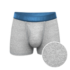 The Physical Education | Heather Grey and Blue Ball Hammock® Pouch Trunks Underwear - Shinesty
