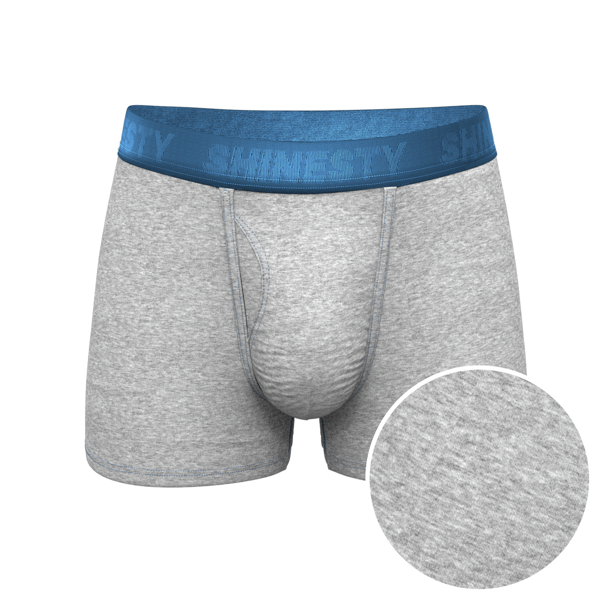 The Physical Education | Heather Grey and Blue Ball Hammock® Pouch Trunks Underwear - Shinesty