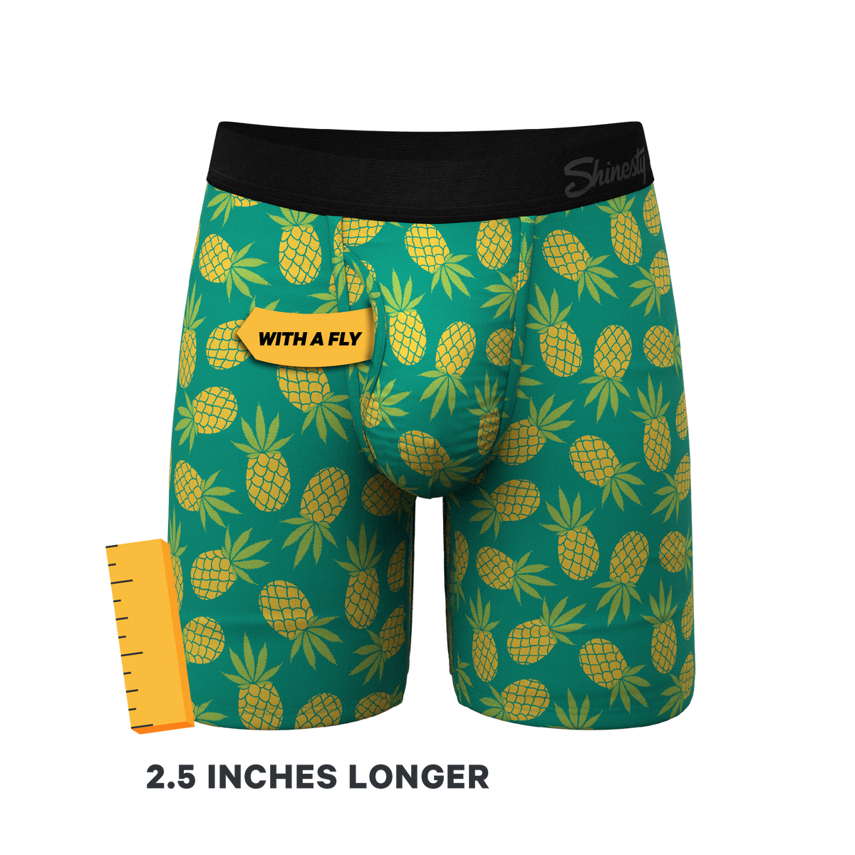 The Pineapple Express | Pineapple Ball Hammock® Boxer - Long Leg - Shinesty
