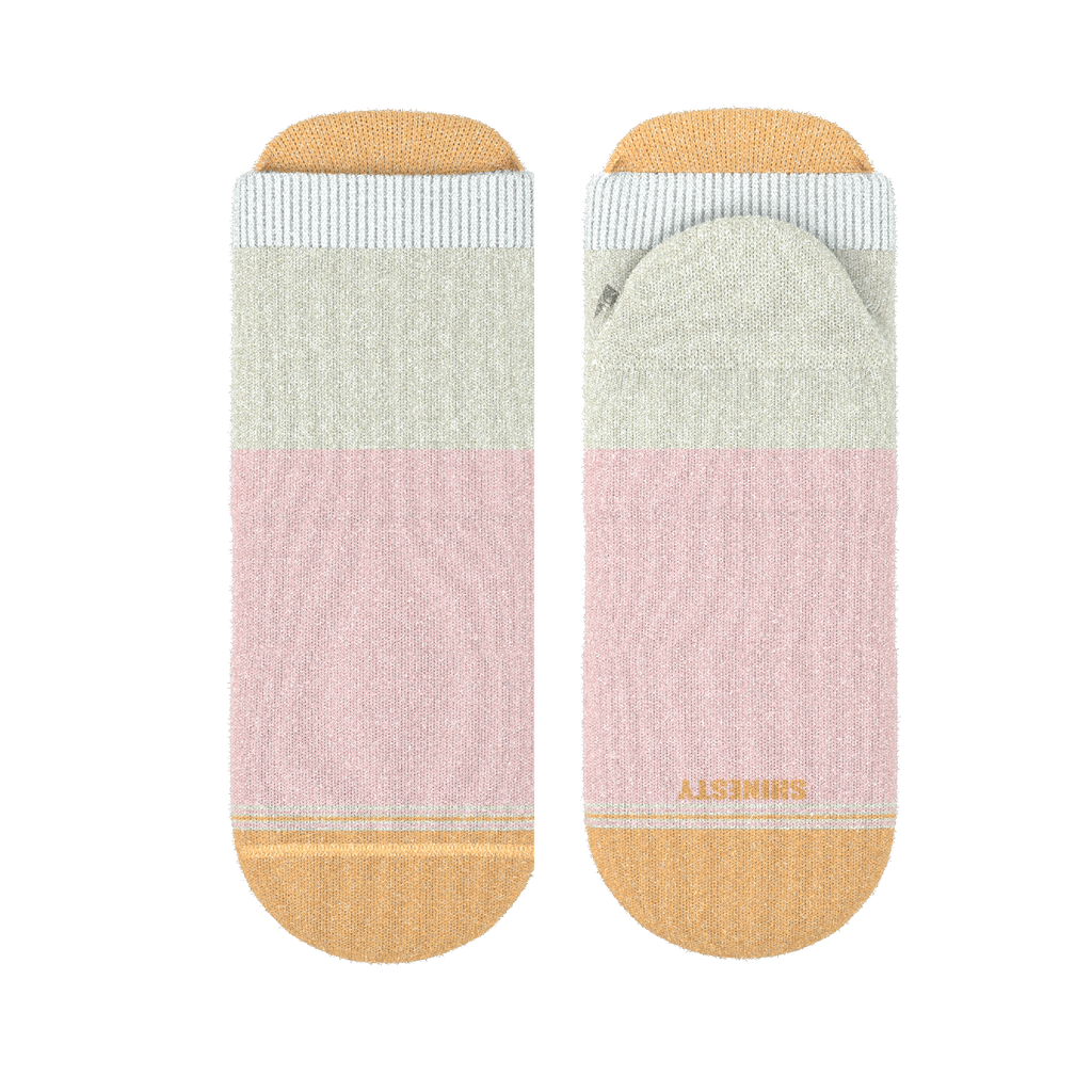 The Pinky Toes | Tri Color Block Heel Hammock™ Ankle Socks - Shinesty