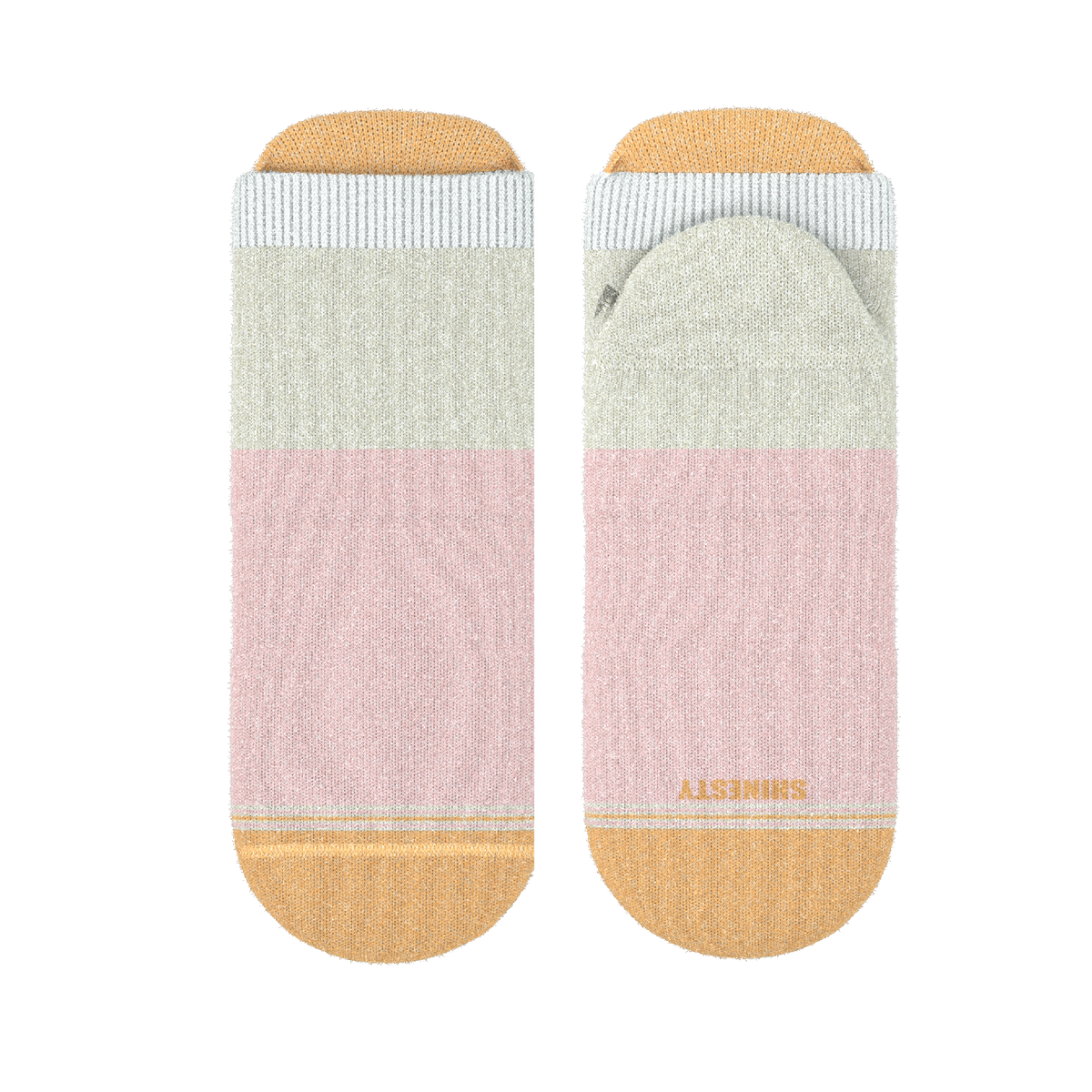 The Pinky Toes | Tri Color Block Heel Hammock™ Ankle Socks - Shinesty