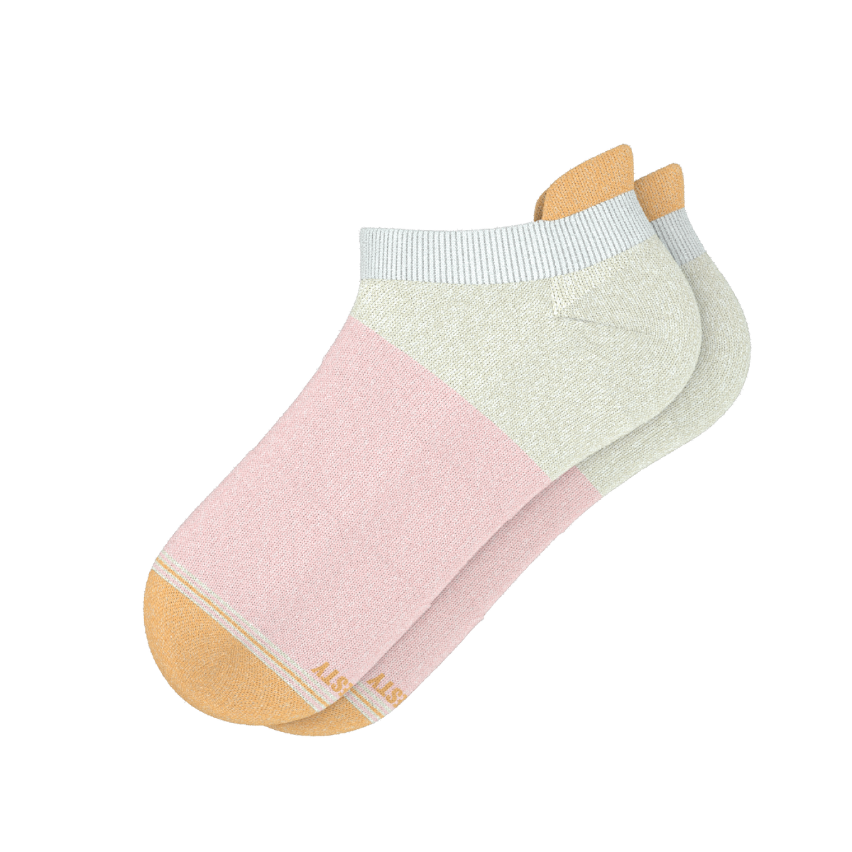 The Pinky Toes | Tri Color Block Heel Hammock™ Ankle Socks - Shinesty