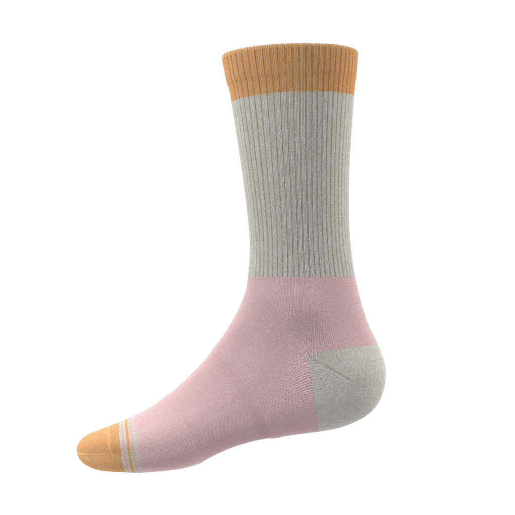 The Pinky Toes | Tri Color Block Heel Hammock™ Crew Socks - Shinesty