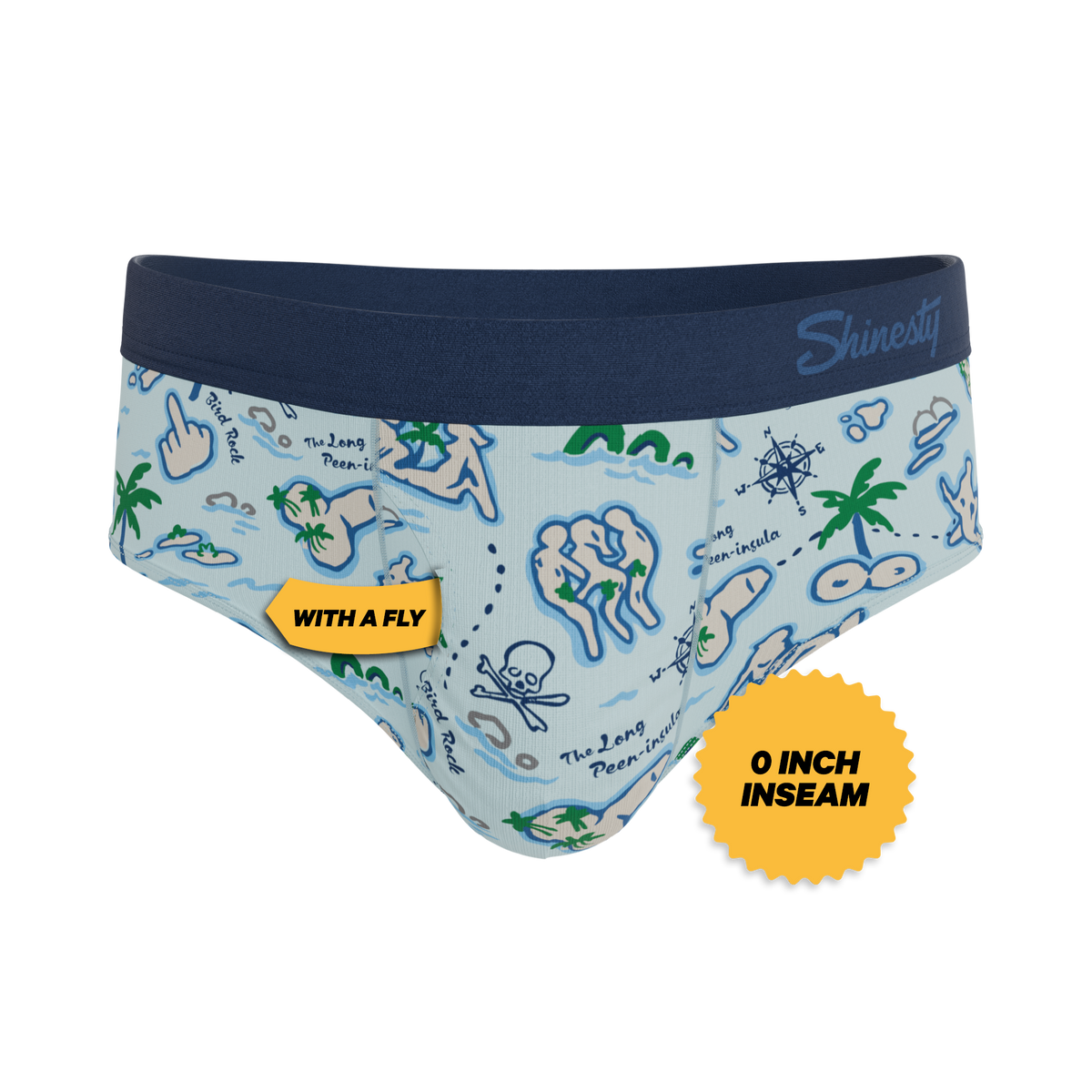 The Pirate's Booty | Naughty Map Ball Hammock® Pouch Underwear Briefs - Shinesty