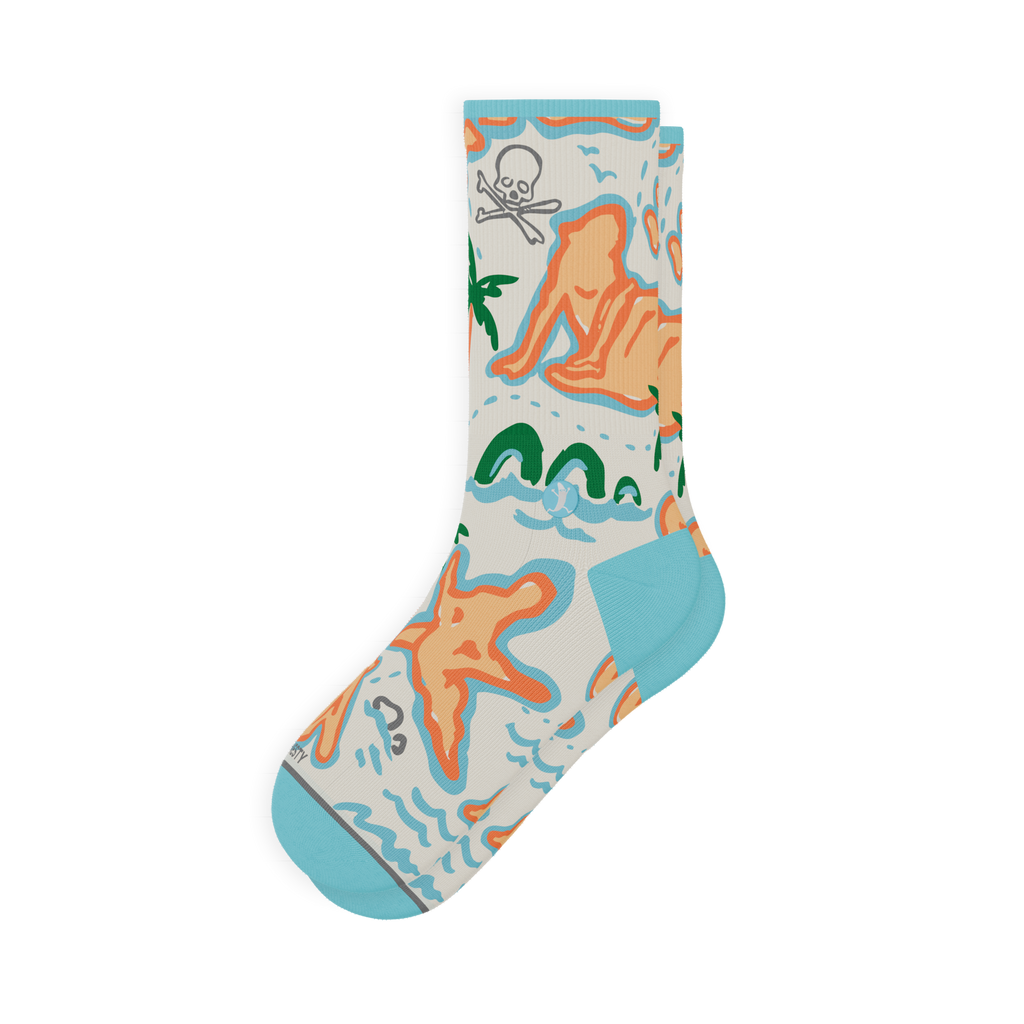 The Pirate's Booty | Naughty Map Heel Hammock™ Crew Socks - Shinesty