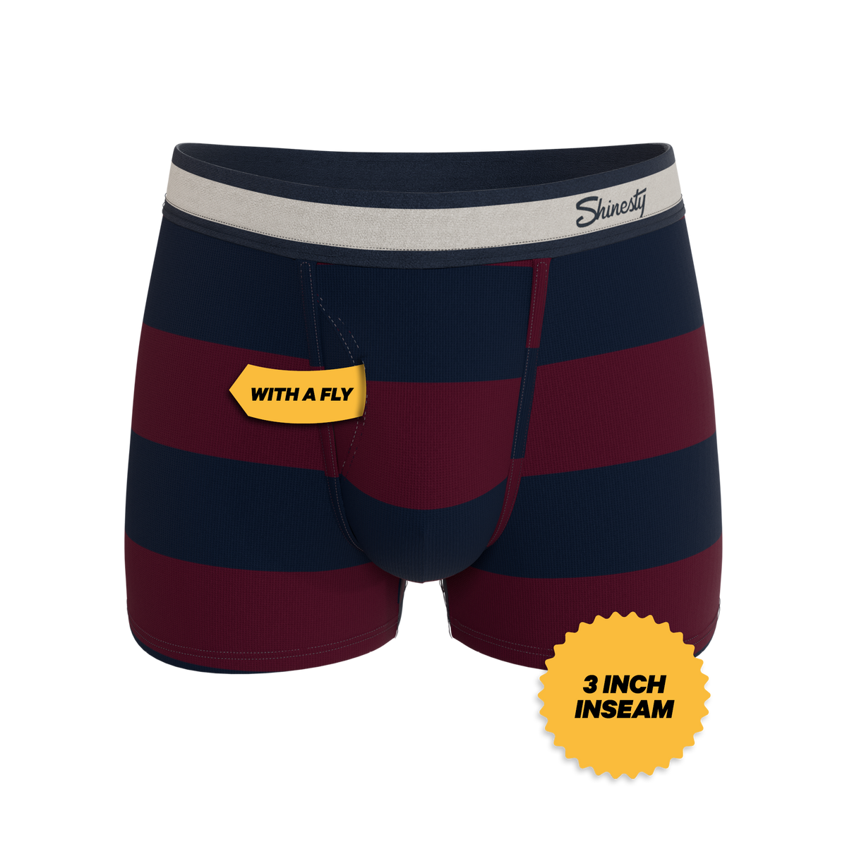 The Pitch | Rugby Stripe Ball Hammock® Pouch Trunks Underwear - Shinesty