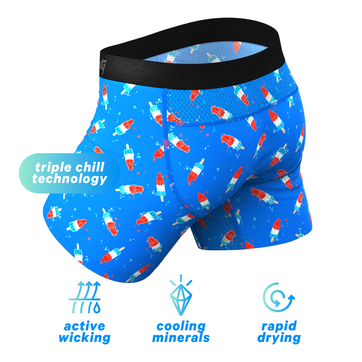 The Popsicle Stick | USA Popsicle paradICE™ Cooling Ball Hammock® Underwear - Shinesty