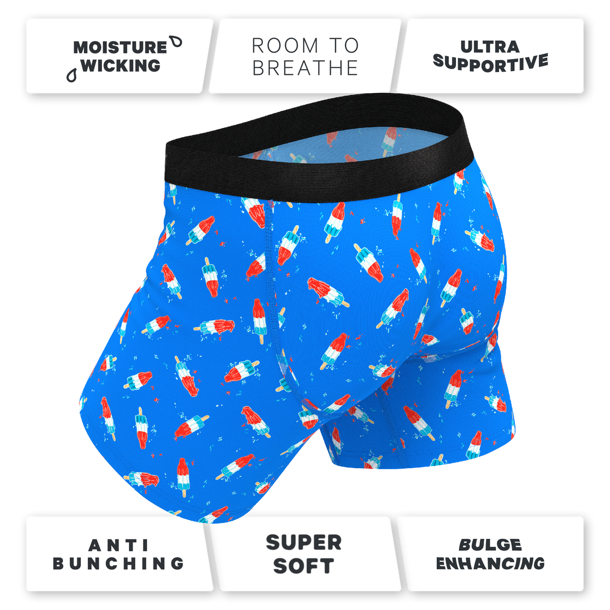 The Popsicle Stick Apex | USA Popsicle Ball Hammock® Pouch Underwear - Shinesty