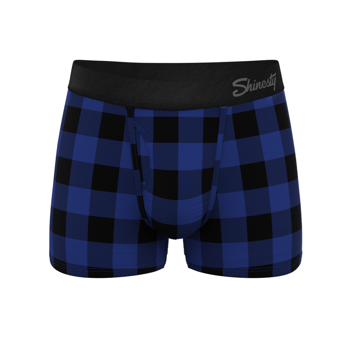The Precious Plums | Blue Plaid Ball Hammock® Pouch Trunks Underwear - Shinesty