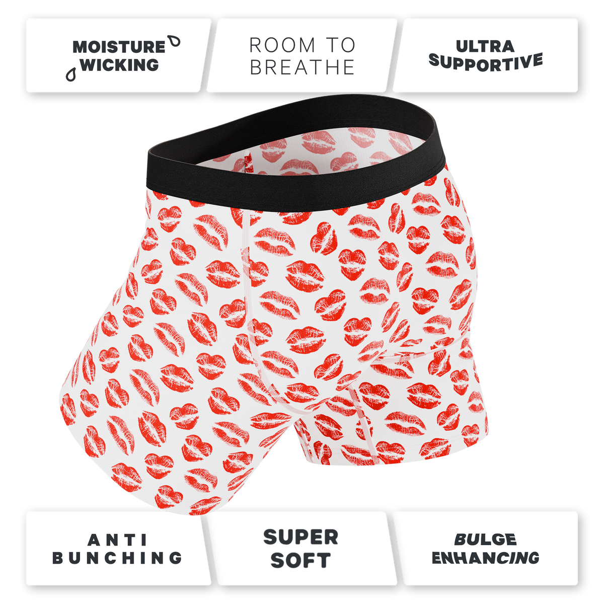 The Pucker Up | Lipstick Kiss Ball Hammock® Pouch Underwear - Shinesty