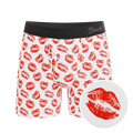 The Pucker Up | Lipstick Kiss Ball Hammock® Pouch Underwear With Fly - Shinesty