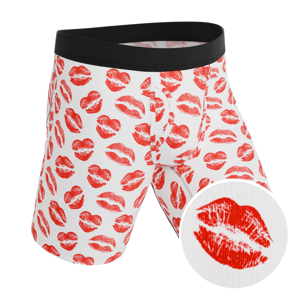 The Pucker Up | Lipstick Kiss Ball Hammock® Boxer - Long Leg - Shinesty
