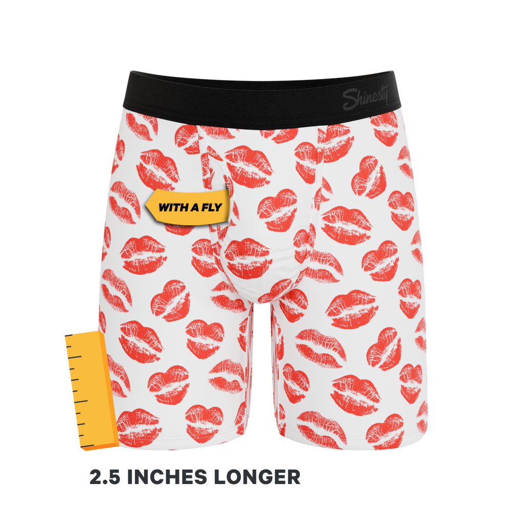 The Pucker Up | Lipstick Kiss Ball Hammock® Boxer - Long Leg - Shinesty