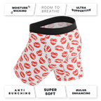 The Pucker Up | Lipstick Kiss Ball Hammock® Boxer - Long Leg - Shinesty