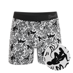 The Racy & Lacy | Provocative Lace Print Ball Hammock® Pouch Underwear With Fly - Shinesty
