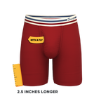 The Ready or Not | Bright Red Retro Ball Hammock® Boxer - Long Leg - Shinesty