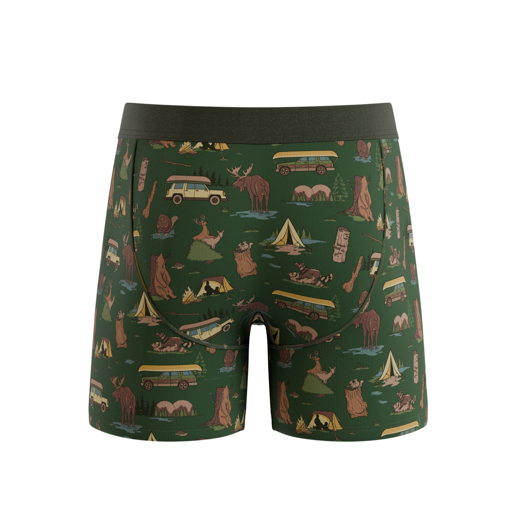 The Really Happy Camper | Camping Ball Hammock® Pouch Underwear With Fly - Shinesty