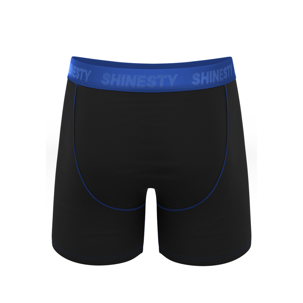 The Rhythm & Blues | Black and Blue Ball Hammock® Pouch Underwear With Fly - Shinesty