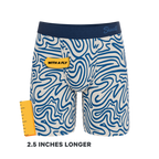 The Rio Grande | Abstract Navy Line Ball Hammock® Boxer - Long Leg - Shinesty