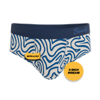 The Rio Grande | Abstract Navy Line Ball Hammock® Pouch Underwear Briefs - Shinesty