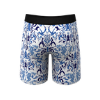 The Risqué Rorschach | Blue Willow Ball Hammock® Boxer - Long Leg - Shinesty