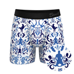 The Risqué Rorschach  | Blue Willow Ball Hammock® Pouch Underwear - Shinesty