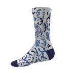 The Risqué Rorschach | Naughty Blue Willow Heel Hammock™ Crew Socks - Shinesty