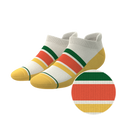 The Roller Rink | Retro Stripes Heel Hammock™ Ankle Socks - Shinesty