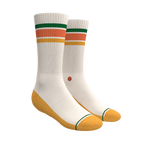 The Roller Rink | Retro Stripes Heel Hammock™ Crew Socks - Shinesty