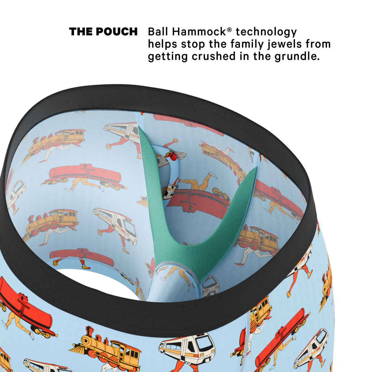 The Runaway Train | Train Ball Hammock® Pouch Underwear With Fly - Shinesty