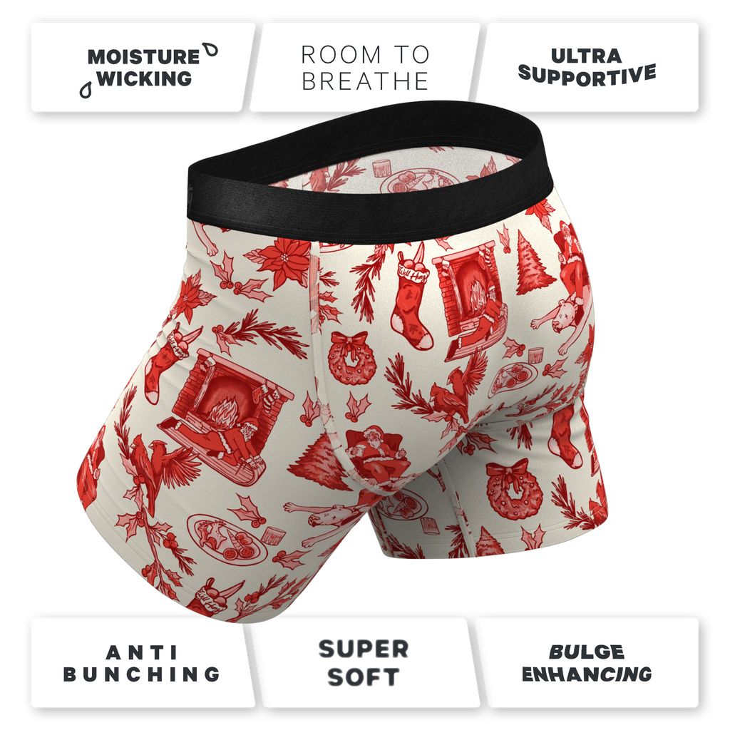 The Santa Slays | Christmas Toile Ball Hammock® Pouch Underwear - Shinesty
