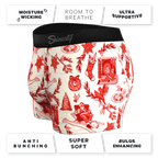 The Santa Slays | Christmas Toile Ball Hammock® Pouch Trunks Underwear - Shinesty