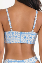 The Santorini | Blue Tile Boob Hammock™ Scoop Bralette - Shinesty