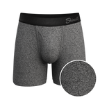 The Seattle Skyline | Black Marble Heather Ball Hammock® Pouch Underwear With Fly - Shinesty
