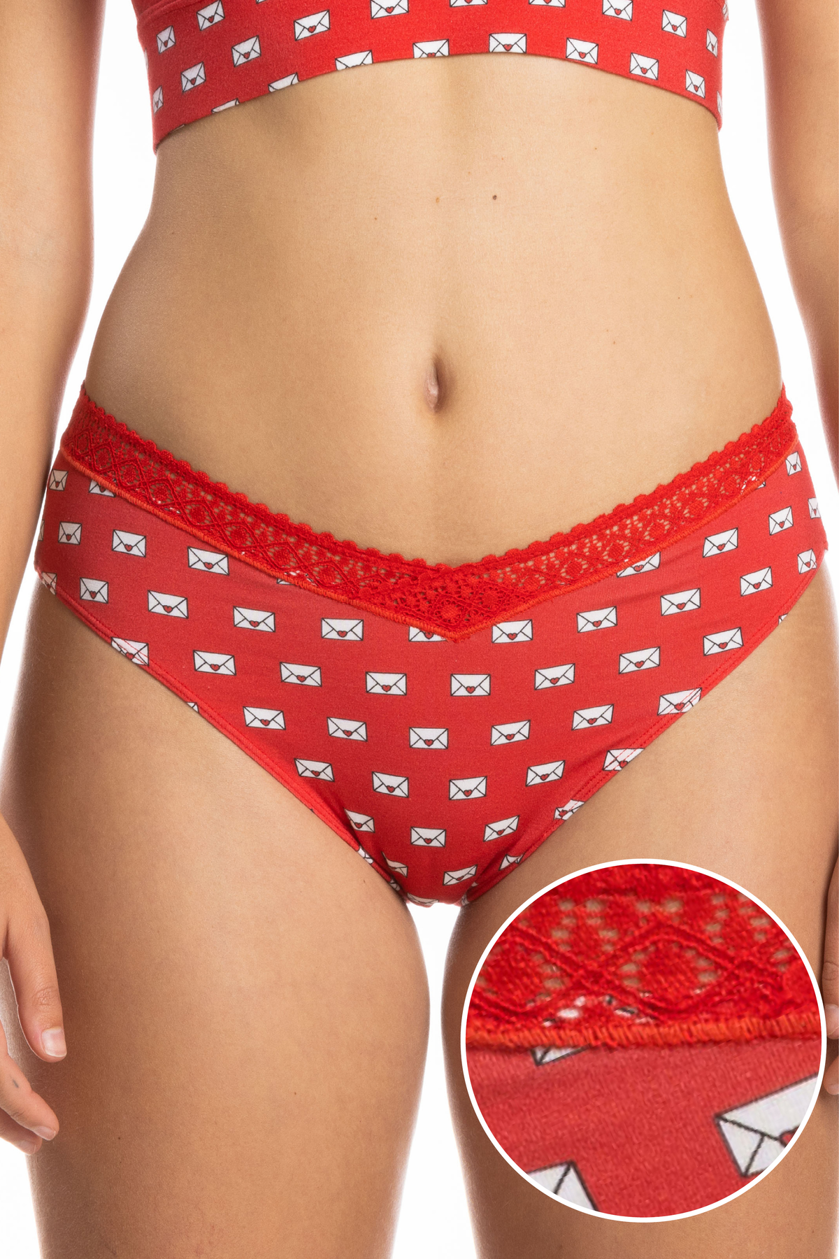 The Secret Admirer | Valentines  Lace Trim Cheeky Panty - Shinesty