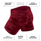 The Serenade | Red Velvet Ball Hammock Pouch® Boxer - Shinesty