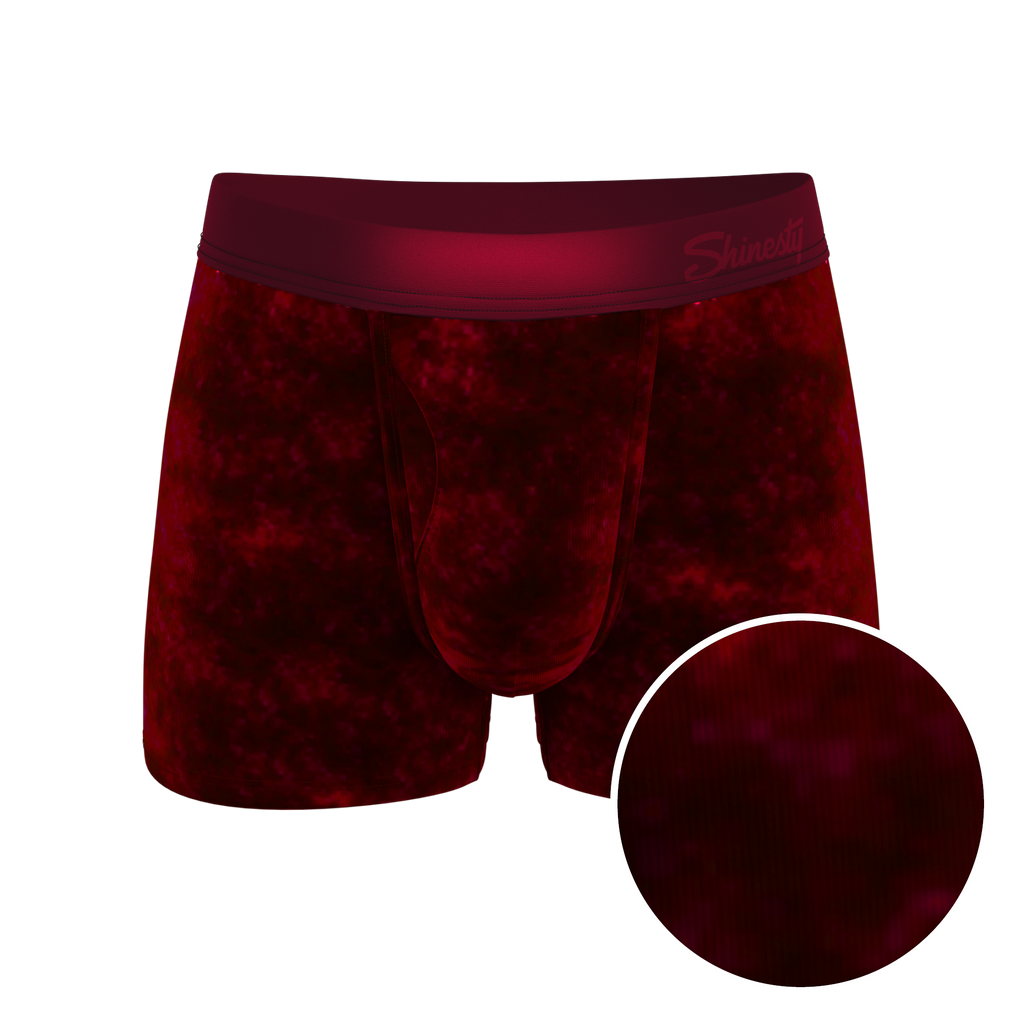 The Serenade | Red Velvet Velvet Trunk Underwear - Shinesty