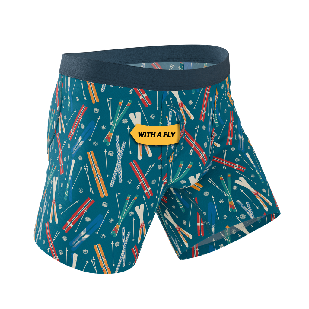 The Ski In Ski Out | Retro Ski Ball Hammock® Pouch Underwear With Fly - Shinesty