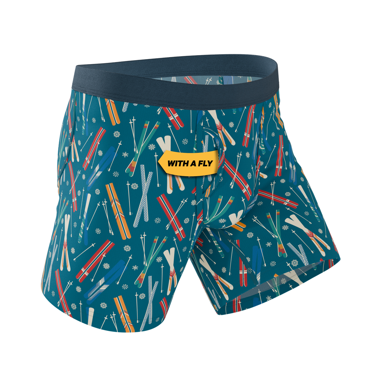 The Ski In Ski Out | Retro Ski Ball Hammock® Pouch Underwear With Fly - Shinesty
