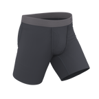 The Slate Expectations | Grey Tonal Ball Hammock® Boxer - Long Leg - Shinesty