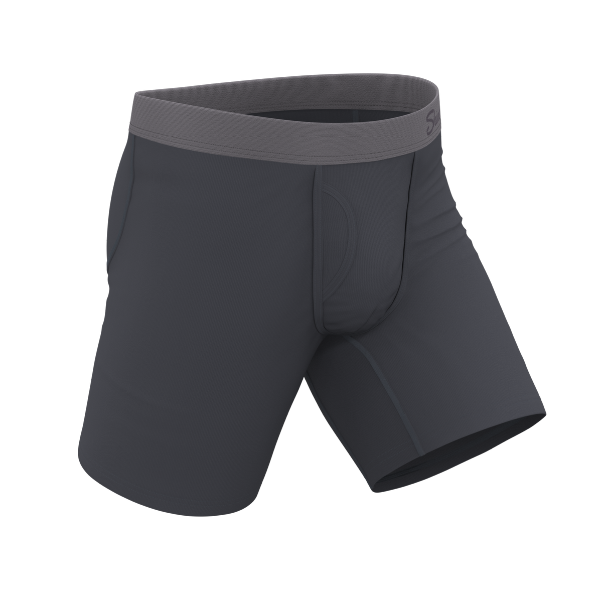 The Slate Expectations | Grey Tonal Ball Hammock® Boxer - Long Leg - Shinesty