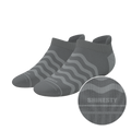 The Sleek | Gray Waves Heel Hammock™ Ankle Socks - Shinesty