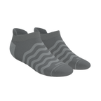 The Sleek | Gray Waves Heel Hammock™ Ankle Socks - Shinesty