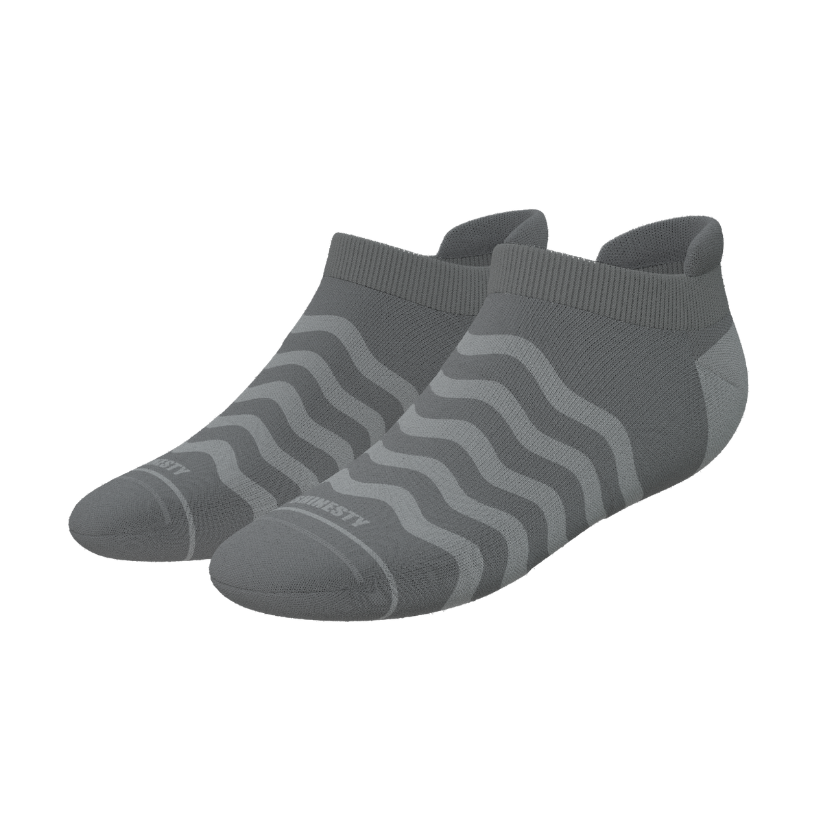 The Sleek | Gray Waves Heel Hammock™ Ankle Socks - Shinesty