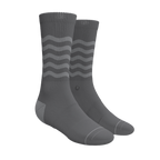 The Sleek | Gray Waves Heel Hammock™ Crew Socks - Shinesty