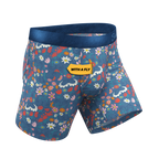 The Gardening Nips | Busty Floral Ball Hammock® Pouch Underwear With Fly - Shinesty