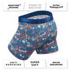 The Gardening Nips | Busty Floral Ball Hammock® Pouch Underwear With Fly - Shinesty