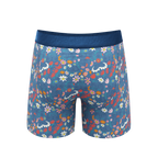 The Gardening Nips | Busty Floral Ball Hammock® Pouch Underwear With Fly - Shinesty