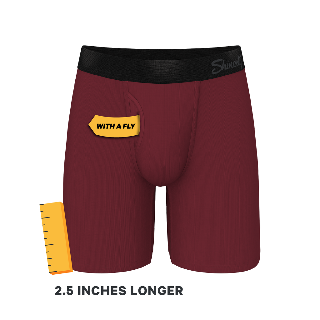 The Sommelier | Burgundy Ball Hammock® Boxer - Long Leg - Shinesty