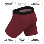 The Sommelier | Burgundy Ball Hammock® Boxer - Long Leg - Shinesty